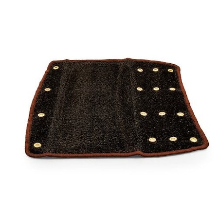 Camco STEP RUG, PREMIUM, TURF W/UV&TPE, HEMMED, RADIUS 22IN WIDE, BROWN 42949